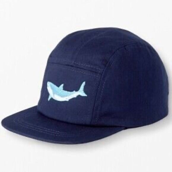 Hanna Andersson 5 panel flat brim baseball cap embroidered shark M - Picture 2 of 8